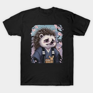 Crestfallen Hedgehog Japanese Art Print T-Shirt